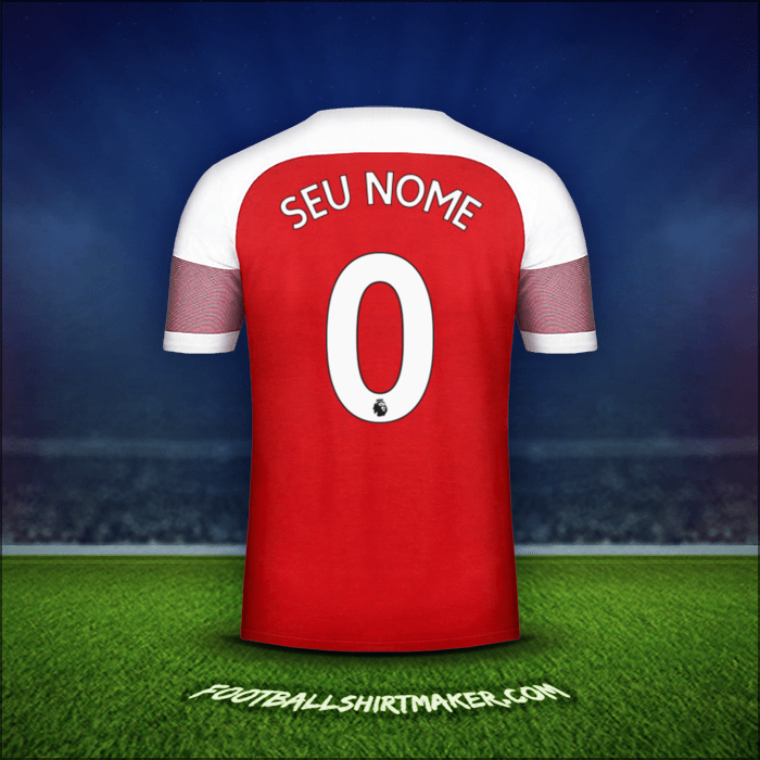 Camisa Arsenal 2018/19 -  seu nome - 0