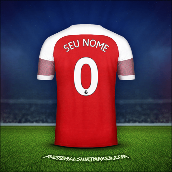 Camisa Arsenal 2018/19 -  seu nome - 0