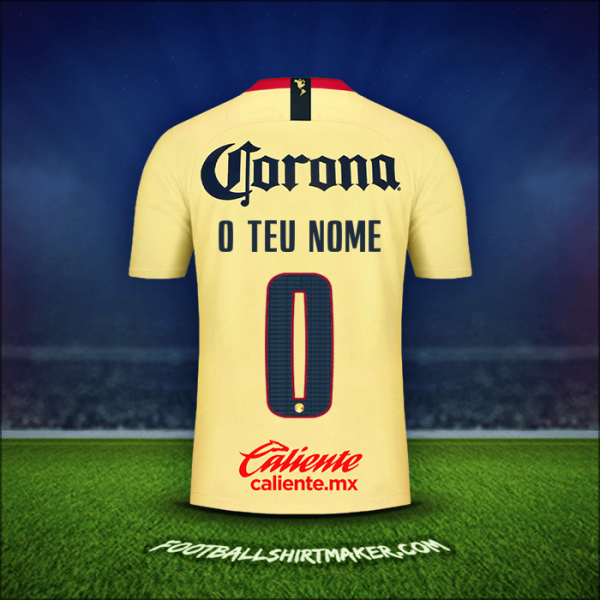 Camisola Club America 2018/19 -  o teu nome - 0