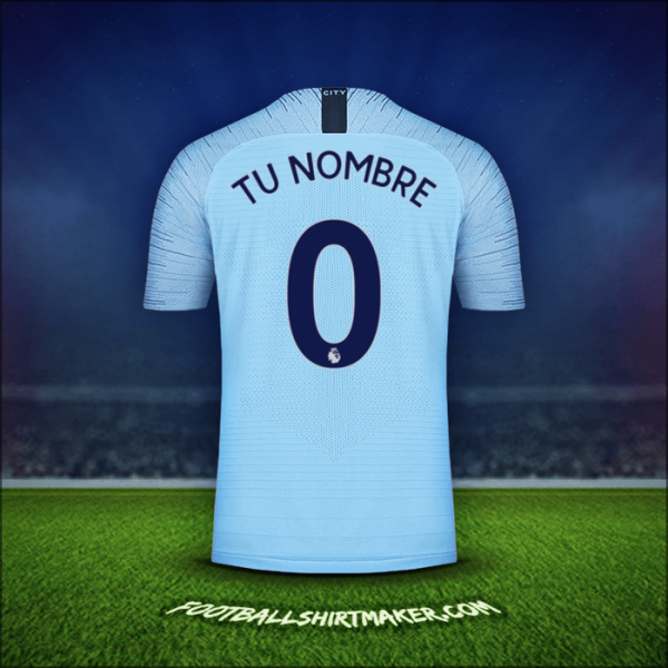 Camiseta Manchester City 2018/19 -  tu nombre - 0