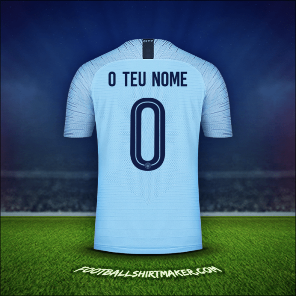 Camisola Manchester City Cup 2018/19 -  o teu nome - 0