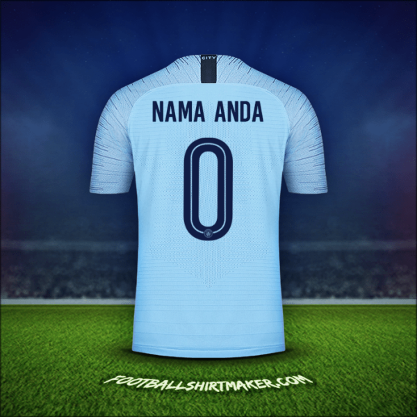 Jersey Manchester City Cup 2018/19 -  nama anda - 0