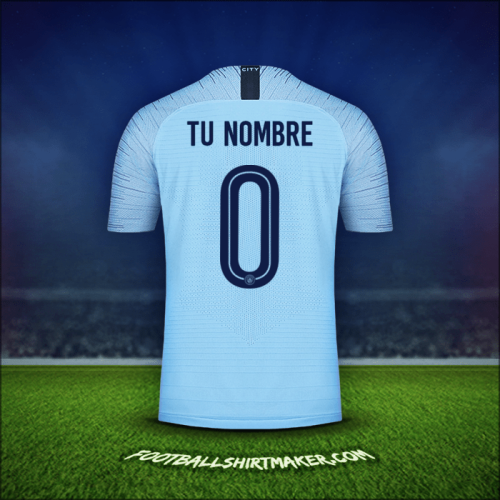 Camiseta Manchester City Cup 2018/19 -  tu nombre - 0