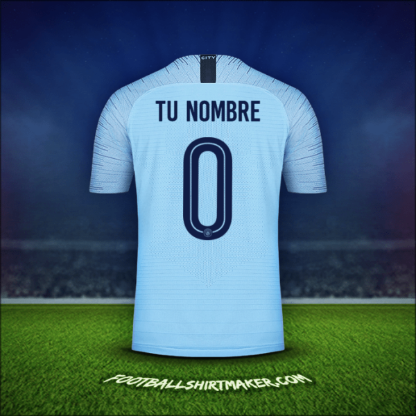 Camiseta Manchester City Cup 2018/19 -  tu nombre - 0