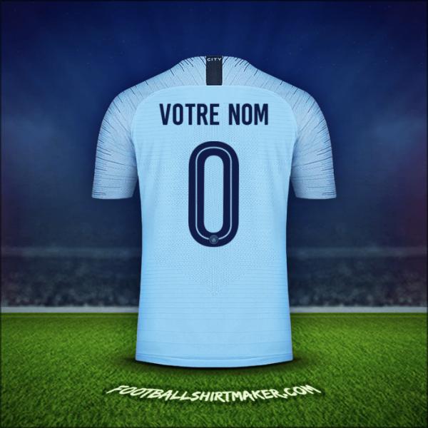 Maillot Manchester City Cup 2018/19 -  votre nom - 0