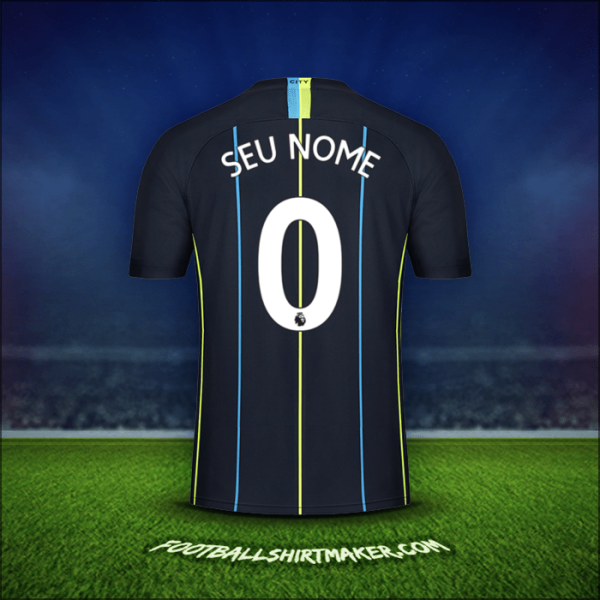 Camisa Manchester City 2018/19 Alternativa -  seu nome - 0