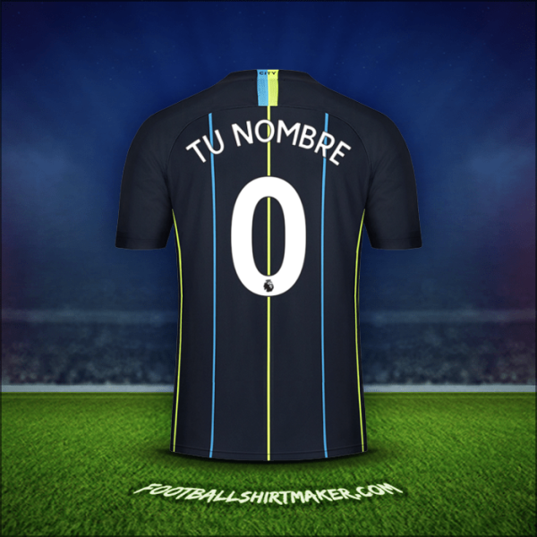 Jersey Manchester City 2018/19 Visita -  tu nombre - 0