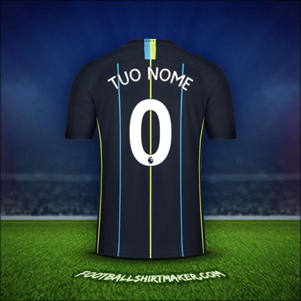 Maglia Manchester City 2018/19 Seconda -  tuo nome - 0