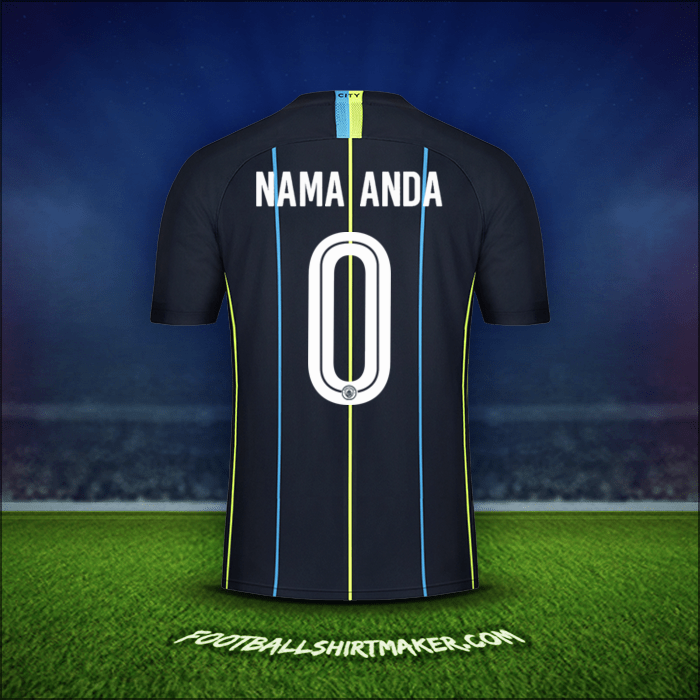 Jersey Manchester City Cup 2018/19 Alternatif -  nama anda - 0