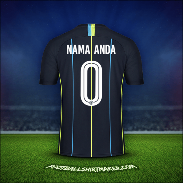 Jersey Manchester City Cup 2018/19 Alternatif -  nama anda - 0