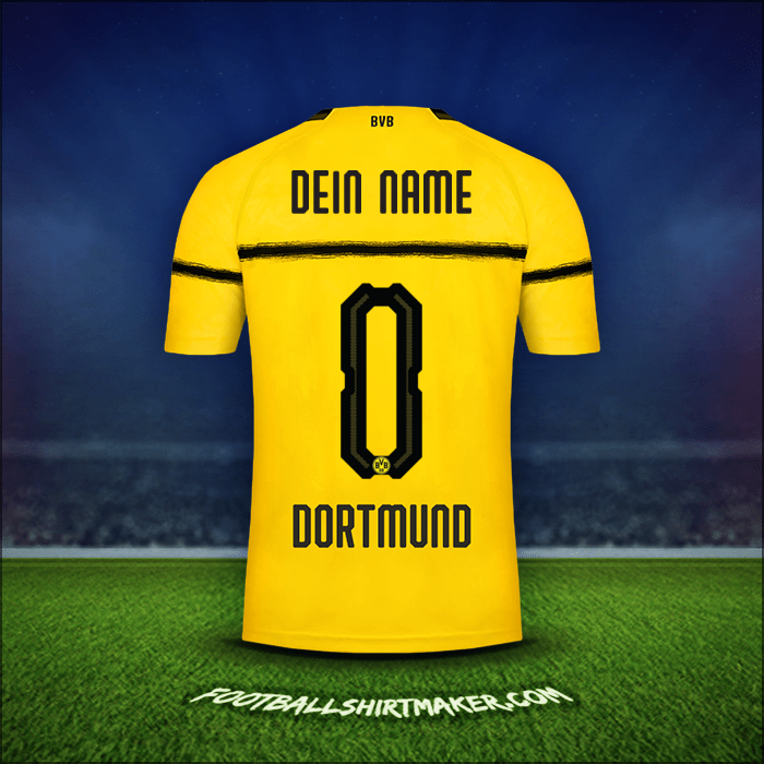 Trikot Borussia Dortmund Cup 2018/19 -  dein name - 0
