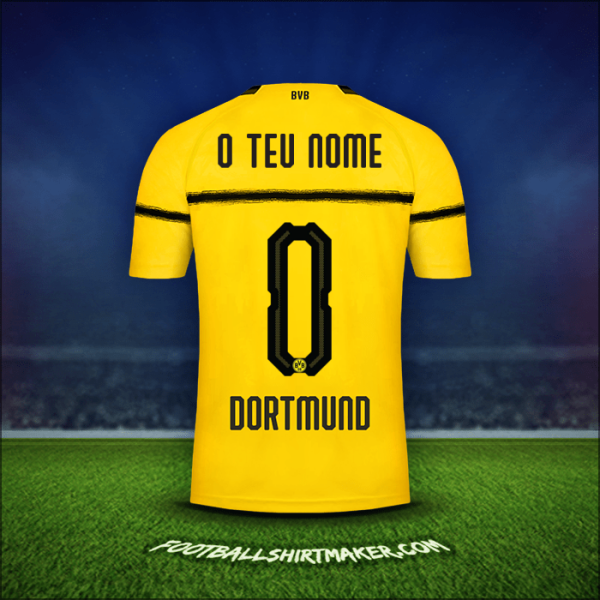 Camisola Borussia Dortmund Cup 2018/19 -  o teu nome - 0