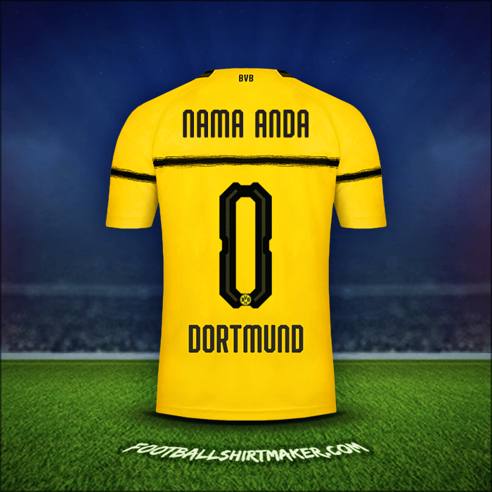 Jersey Borussia Dortmund Cup 2018/19 -  nama anda - 0