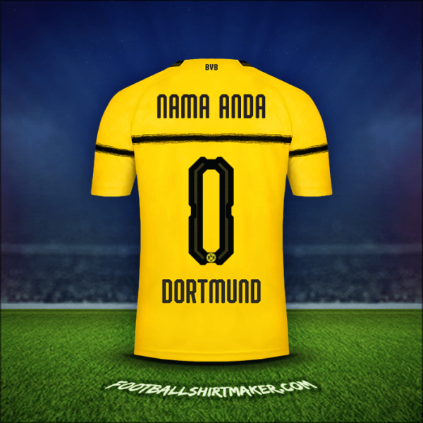 Jersey Borussia Dortmund Cup 2018/19 -  nama anda - 0