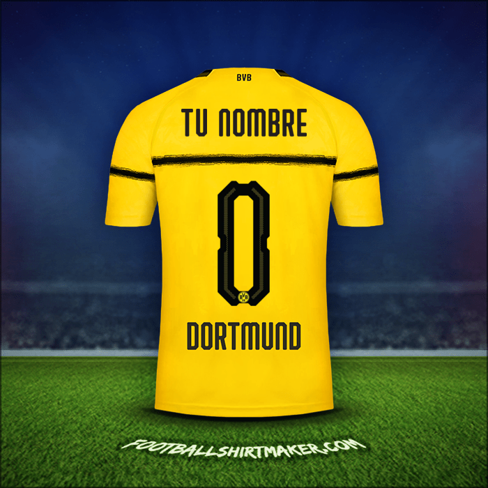 Camiseta Borussia Dortmund Cup 2018/19 -  tu nombre - 0
