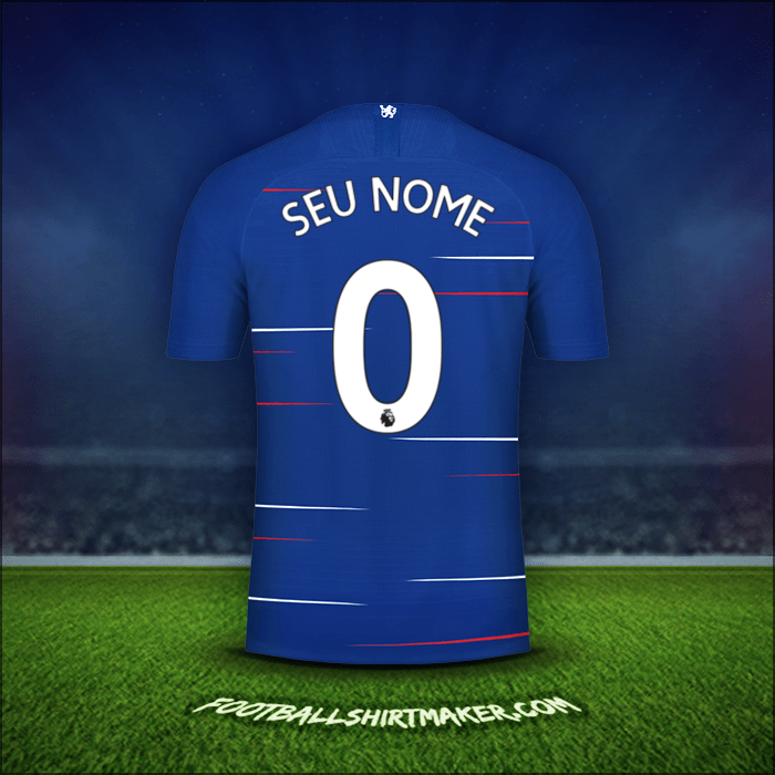 Camisa Chelsea 2018/19 -  seu nome - 0