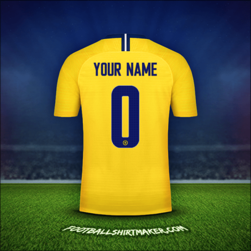 Jersey Chelsea Cup 2018/19 Away -  your name - 0