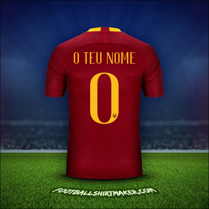 Camisola AS Roma 2018/19 -  o teu nome - 0