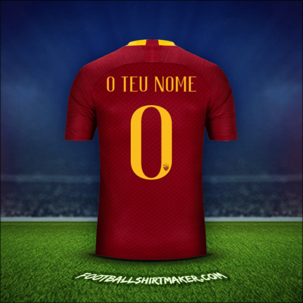Camisola AS Roma 2018/19 -  o teu nome - 0