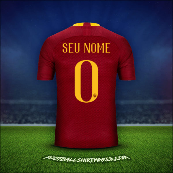 Camisa AS Roma 2018/19 -  seu nome - 0