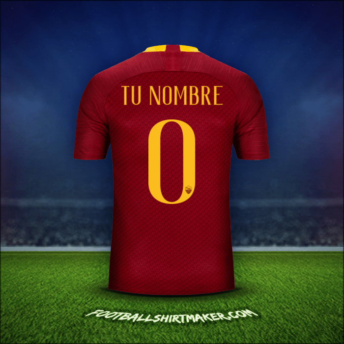 Camiseta AS Roma 2018/19 -  tu nombre - 0