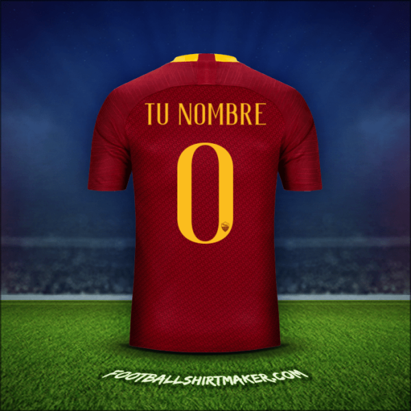 Jersey AS Roma 2018/19 -  tu nombre - 0