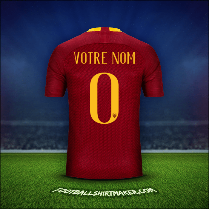 Maillot AS Roma 2018/19 -  votre nom - 0