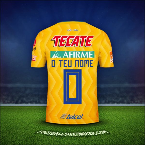 Camisola Tigres UANL 2018/19 -  o teu nome - 0