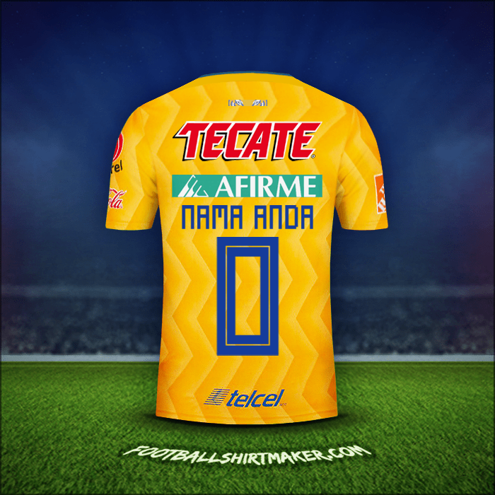 Jersey Tigres UANL 2018/19 -  nama anda - 0