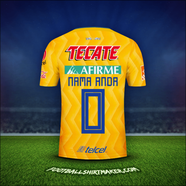 Jersey Tigres UANL 2018/19 -  nama anda - 0