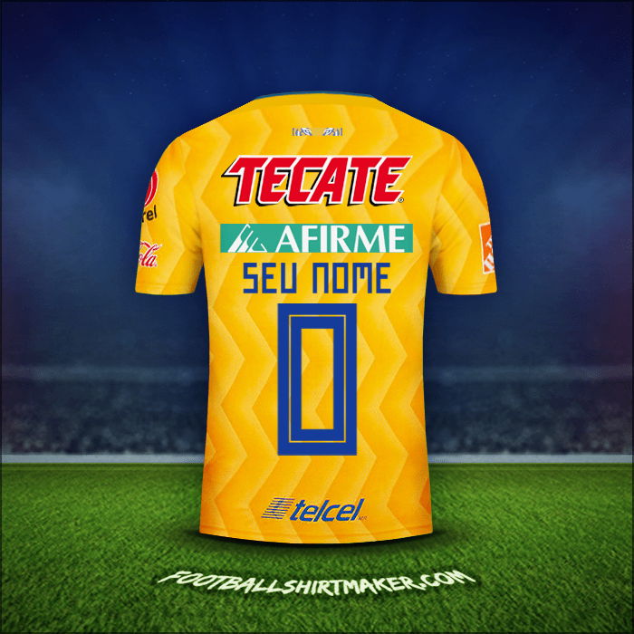 Camisa Tigres UANL 2018/19 -  seu nome - 0