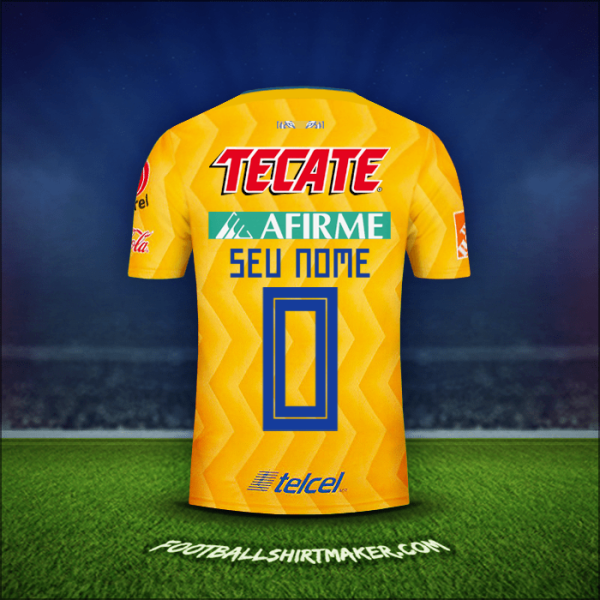 Camisa Tigres UANL 2018/19 -  seu nome - 0