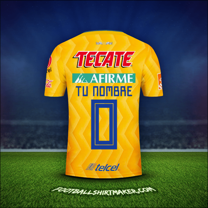 Camiseta Tigres UANL 2018/19 -  tu nombre - 0