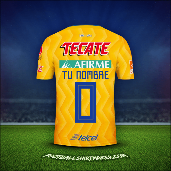 Jersey Tigres UANL 2018/19 -  tu nombre - 0