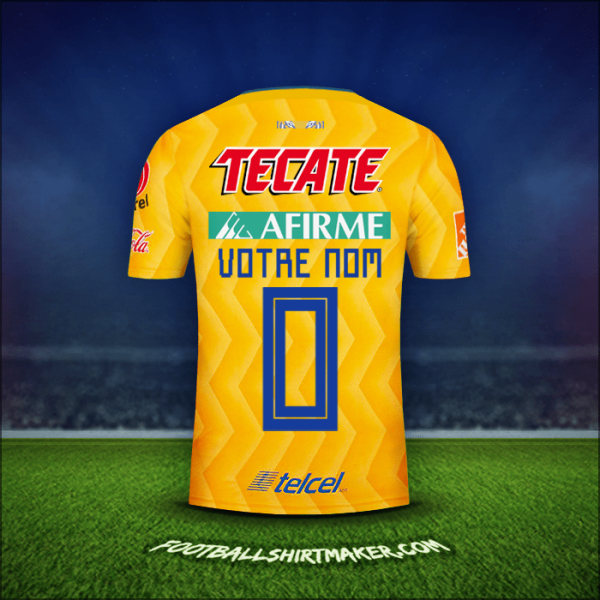 Maillot Tigres UANL 2018/19 -  votre nom - 0