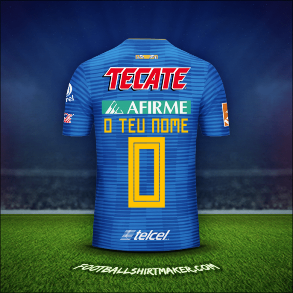Camisola Tigres UANL 2018/19 Alternativa -  o teu nome - 0