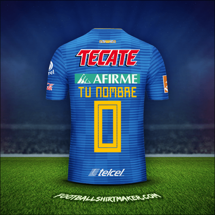 Jersey Tigres UANL 2018/19 Visita -  tu nombre - 0