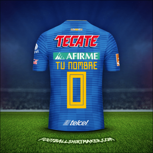 Jersey Tigres UANL 2018/19 Visita -  tu nombre - 0
