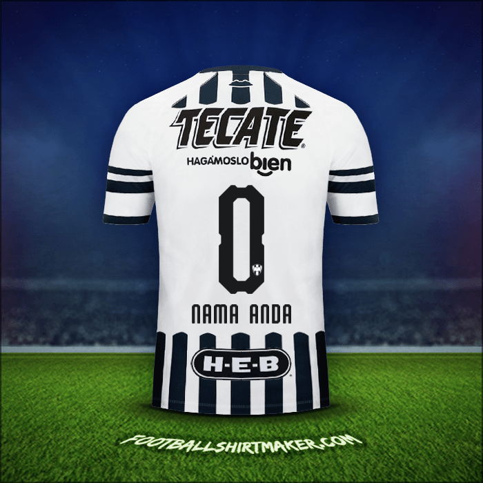 Jersey Monterrey 2018/19 -  nama anda - 0