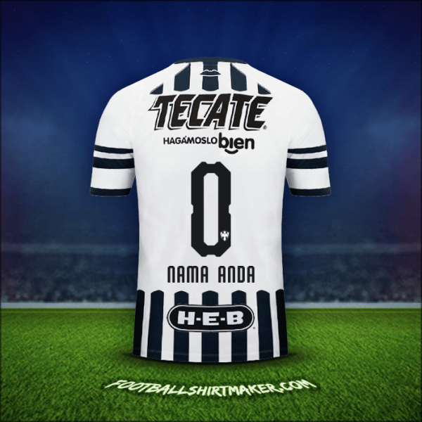 Jersey Monterrey 2018/19 -  nama anda - 0