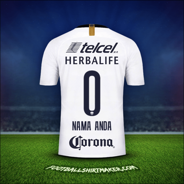 Jersey Pumas UNAM 2018/19 -  nama anda - 0