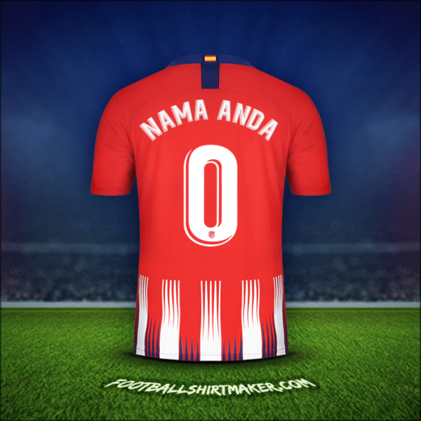 Jersey Atletico Madrid 2018/19 -  nama anda - 0