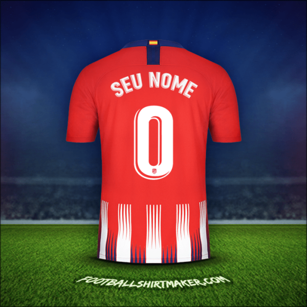 Camisa Atletico Madrid 2018/19 -  seu nome - 0