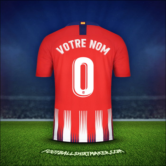 Maillot Atletico Madrid 2018/19 -  votre nom - 0