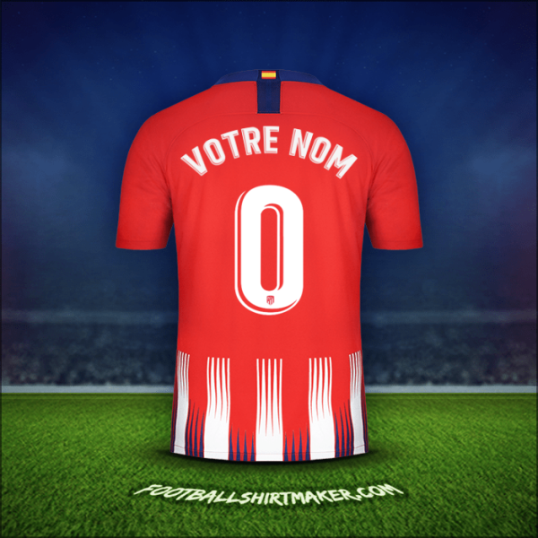 Maillot Atletico Madrid 2018/19 -  votre nom - 0