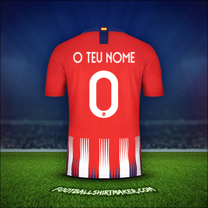 Camisola Atletico Madrid Cup 2018/19 -  o teu nome - 0