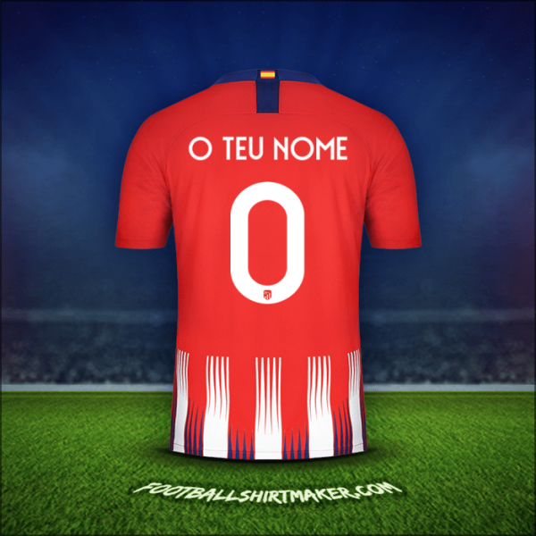 Camisola Atletico Madrid Cup 2018/19 -  o teu nome - 0