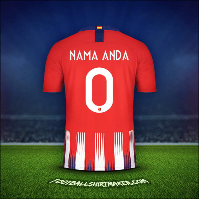 Jersey Atletico Madrid Cup 2018/19 -  nama anda - 0