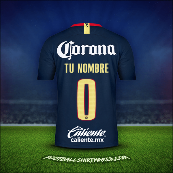 Camiseta Club America 2018/19 Visita -  tu nombre - 0