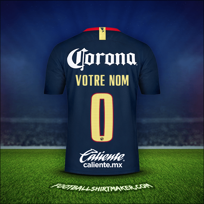 Maillot Club America 2018/19 Extérieur -  votre nom - 0